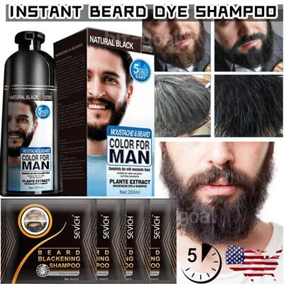 Men's Select Mustache & Beard Hair Color Dye 5 Minute Permanent Black Darkening • $8.65