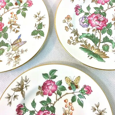 $36.99 • Buy Wedgwood Charnwood Set 3 Bread Hor D' Hoeurve Plates 6  Grn Stamp Butterfly Bee 