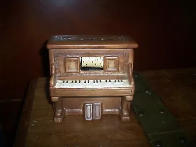 Miniature Player Piano Music Box Vintage Ceramic 4x4x3 In Dollhouse Sized Works • $20.53