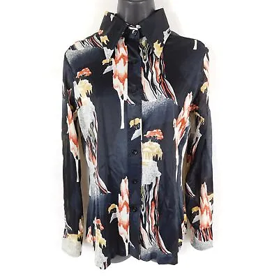 Vintage 1960's Mr Dino Japanese Print Blouse Sz Med • $69