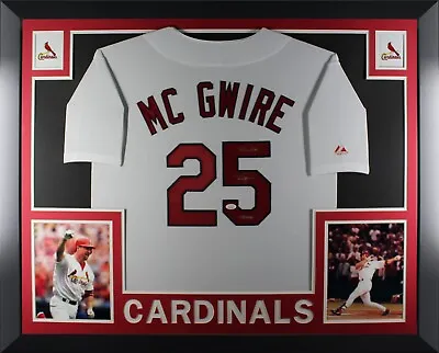 Mark McGwire Autographed St Louis Cardinals BIG MAC Majestic Framed Jersey JSA • $995