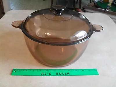 Visions Corning 4.5 Liter - 5 Quart Covered Saucepot Stock Pot Cookware - USA • $29.95