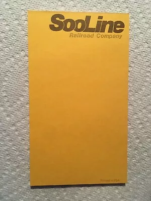 Vintage THE SOO LINE RAILROAD Train Paper Note Pad UNUSED New Old Stock   • $9.95