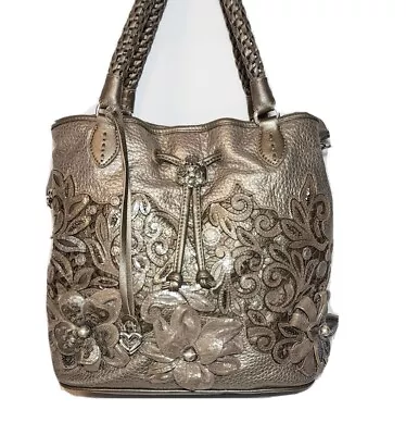 Brighton Masterpiece Coll. Pearl Catch The Moon Crossbody Bucket Handbag Epo$575 • £462.30