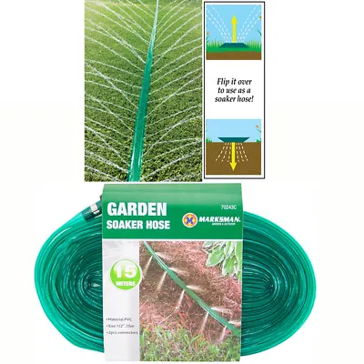 £6.95 • Buy 15m Soaker Hose Pipe Garden Drip Irrigation Watering Sprinkler Lawn Plants New