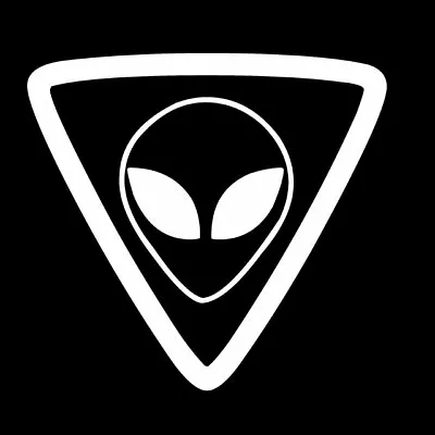 ALIEN IN TRIANGLE OUTLINE Vinyl Decal Sticker - FREE USA SHIPPING UFO FACE SPACE • $1.99