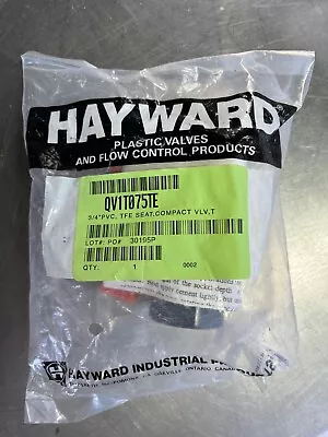 QV1T075TE Hayward 3/4  PVC Ball Valve TFE Seat Schedule 80 Threaded EPDM Seal • $13.75