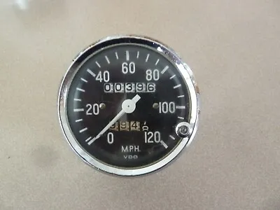 60s VDO OEM Speedometer Gauge 120 Mph Triumph Bultaco Matchless Low Miles WORKS • $325