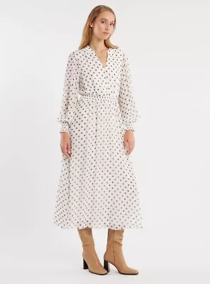 BNWT - Review Australia - Zoro Spot Dress - Marshmallow -RRP $279.95 - Free Post • $119.99