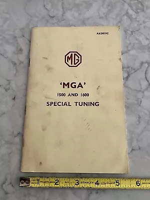 Original MGA 1500 And 1600 Original  Factory Special Tuning Manual AKD819C • $34.25