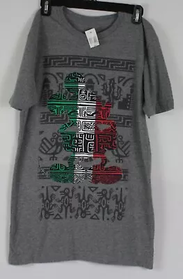 NWT Disney Epcot Mexico Mickey Mouse Double Sided Heather Gray T-Shirt Mens S • $24.99