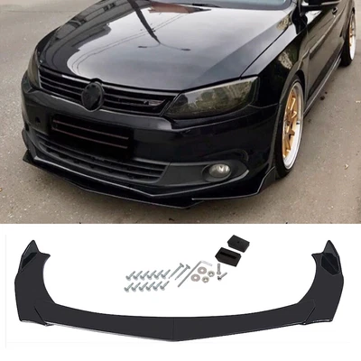 $45.99 • Buy For VW Jetta MK5 MK6 MK7 Gloss Front Bumper Lip Splitter Spoiler Chin Body Kit