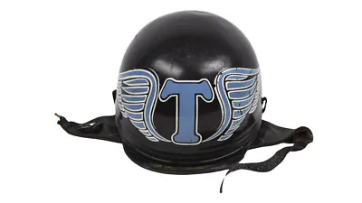 1940s Triumph Motorcycle Racing Helmet! Vintage Hand Painted Geno Race Helmets • $249.89