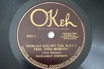 $20 • Buy Margaret Johnson Absent Minded Blues 78RPM Okeh 8162    