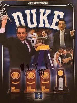 Mike Krzyzewski Coach K Autographed 8.5x11 Photo Duke Blue Devils #2 • $125