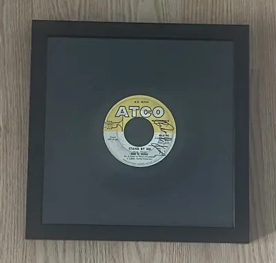 One (1) 45 Rpm Vinyl Record Frame With Black Mat—  Frame Size 11”x11” • $20