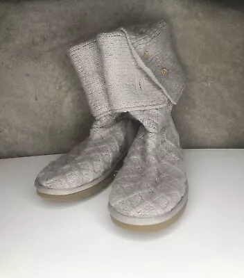 Ugg Australia Cardy Beige/cream Knitted Boots Size 9 • $12.50