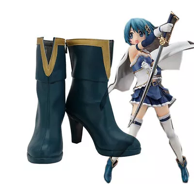 Puella Magi Madoka Magica Miki Sayaka Cosplay Shoes Costume Costumes • $45.57