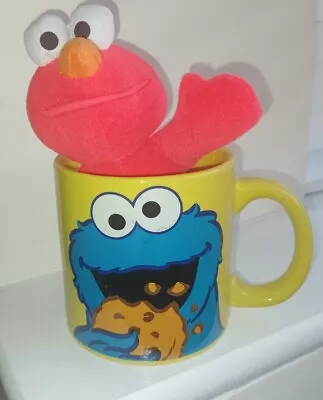 £14.99 • Buy Large Sesame Street Yellow Mug Cookie Monster 400mls + Elmo Plush !PLEASE READ!