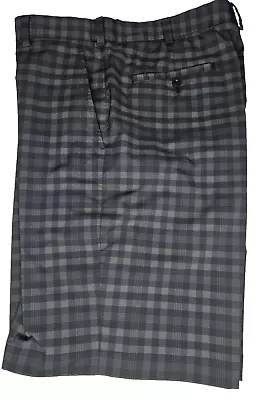 Nike Golf Dri-Fit Plaid Gray & Black Shorts Men's Size 36 Stretch • $14.99