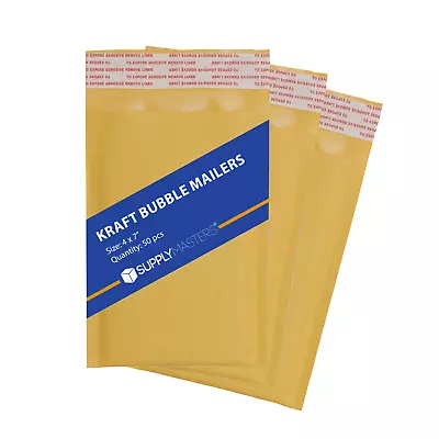 25 Pack - 4  X 7  #000 Kraft Bubble Mailers Padded Envelopes - Made In USA • $9.99