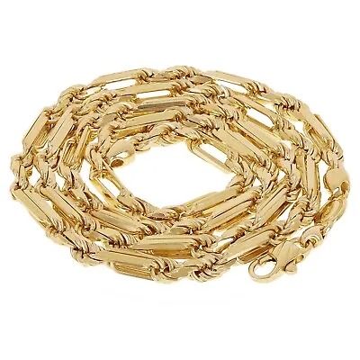 Men's Italian 14k Yellow Gold Solid Milano Rope Chain Necklace 26  4mm 38 Grams • $3551.61