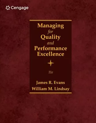 Managing For Quality And Performance Excellence Hardcover By Evans James R.... • $102.93