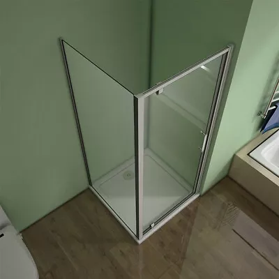 Clearance! ! Pivot Shower Enclosure Door Walk In Cubicle Screen Glass Panel Tray • £92