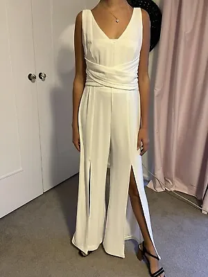 Fresh Soul White Split Jumpsuit Size 8 • $25