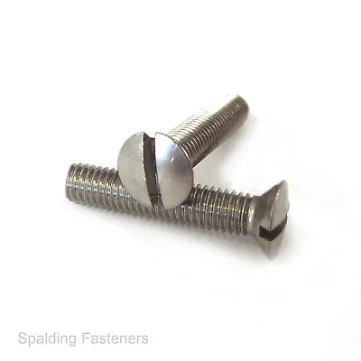 M4 Metric A2 Stainless Steel Raised Countersunk Slotted Head Machine Screws • £2.90