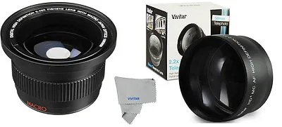 58MM TELEPHOTO Lens + FISHEYE+MACRO LENS FOR CANON REBEL EOS T5 T6S XS XSI AE1 • $51.75