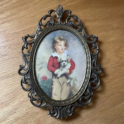 Vintage Arthur Devis Print - Master Simpson - Intricate Italian Metal Frame • $18