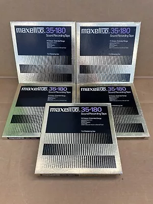 Maxell 35-180 Mastering Recording Tape Reels Audio Engineer Estate Lot 01 • $199.99