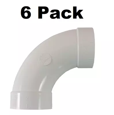 Central Vacuum 90 Degree Sweep Elbow Fitting For 2 Inch Vacuum Pipe 6 PACK • $12.35