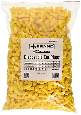 QED301 Soft Foam Ear Plugs Work Sleep Snoring Noise Cancelling Motorcycle Yellow • £2.99