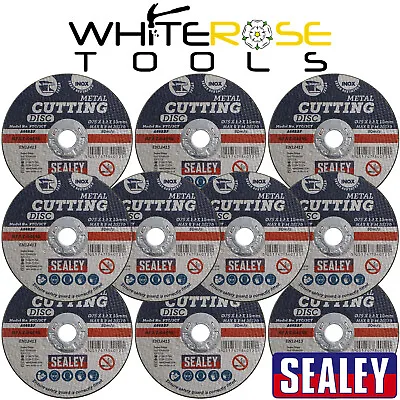 Sealey 10 Pack Metal Stainless Steel Cutting Discs 75mm X 1.2mm Angle Grinder • £10.50