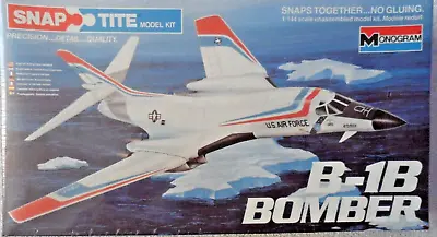 B-1B USAF Swing Wing JET BOMBER Monogram Snap Tite. Plastic Kit. • $28