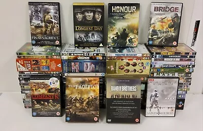 60 X War DVD JobLot - Brothers Bridge Honour Longest Day MASH Dad's Army [34] • £14.99