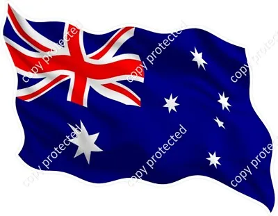 $5.99 • Buy Waving Aussie Australian Flag Indigenous Bumper Sticker Decal Car Caravan Ute V1