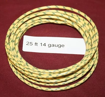 25 Ft 14 Ga Primary Yellow Wire Hit & Miss Gas Engine Motor Buzz Coil • $37.90