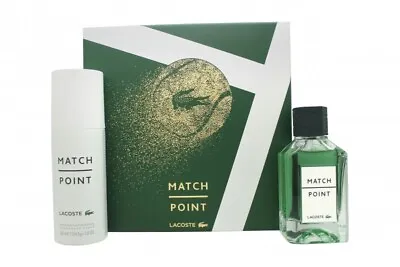 Lacoste Match Point Gift Set 100ml Edt + 150ml Deodorant Spray - Men's For Him • £59.66