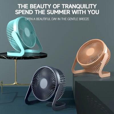 $14.94 • Buy 1PCS Portable 360° Mini Fan Travel USB Rechargeable Desktop Fan For Home Desk AU