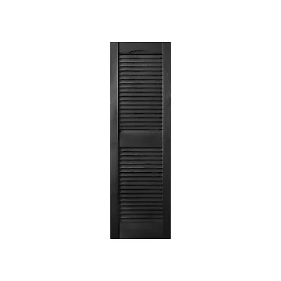 Plastic Development Group 14 X 35 Inch Exterior Vinyl Louvered Shutters Black • $33.99