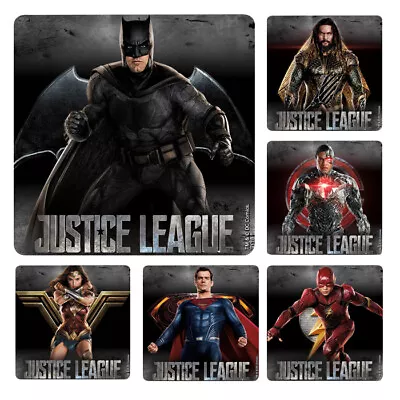 Justice League Stickers X 6 - Birthday Party Supplies Favours Aquaman Flash • $3.30