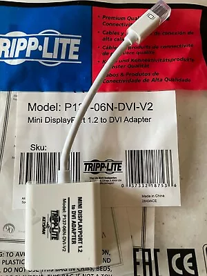 TRIPP LITE Mini Display Port 1.2 To DVI Adapter Model: P137-06N-DVI-V2 NEW • $12.99