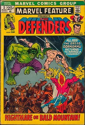 Marvel Feature #2  3/72 -  2nd App Of The Defenders; Nightmare On Bald Mountain! • $30