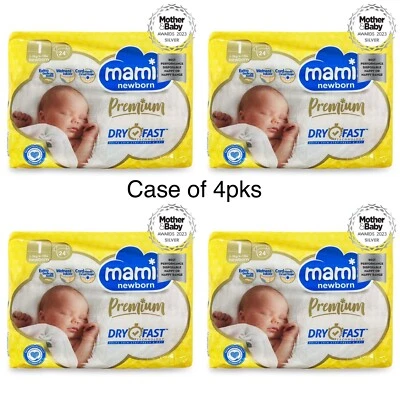 £13.95 • Buy X4 Pk Mamia Newborn Nappies Size 1, 2-5kg Newborn Award Winning Mother & Baby