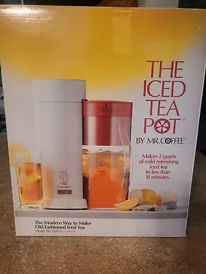 New Vintage Mr Coffee The Iced Tea Maker Pot - Model TM1 ￼Red Pitcher - 2QT  • $59.99