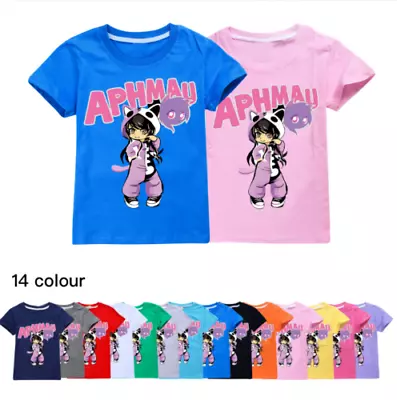 Kids T-Shirt Aphmau Youtuber Merch Gaming Kids Boys Girls Tee Tops 2-14Y Gifts • £8.99