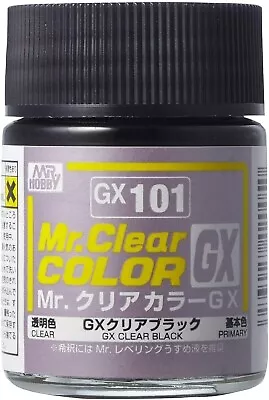 Mr. Hobby GX101 Mr. Clear Color GX Clear Black Lacquer Paint 18ml - US • $4